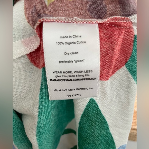 Mara Hoffman Luna Flora Maxi Dress Size Large L FLAWS - Picture 6 of 11